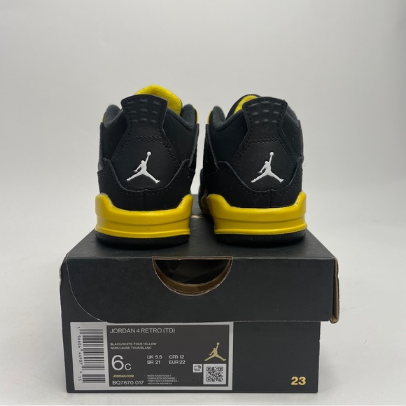 Nike Air Jordan 4 Retro TD “Thunder/Tour Yellow” 2023 - Picture 4 of 4